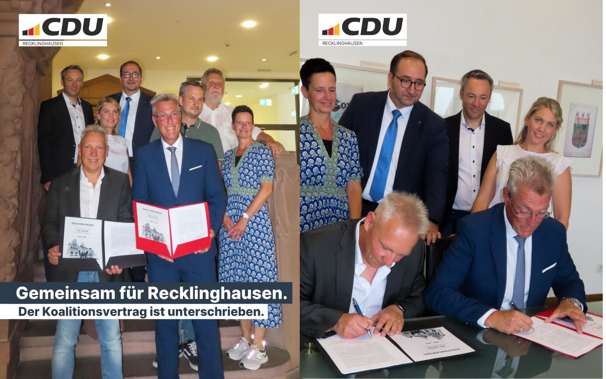 Unterzeichnung des Koalitionsvertrags mit den Fraktionsspitzen von SPD und CDU Fotos�Eftelya Tas�